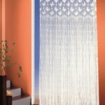 Perdea franjuri, Luise, pentru prindere pe teava, Luise, L135 x H245, alb