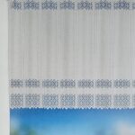 Perdea bucatarie scurta, cu gauri pentru prindere pe teava, Bruck, L75 x H140, alb