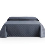 Cuvertura de pat velour,, 220?240 cm, gri