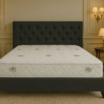 Saltea cu spuma poliuretanica Somnart Aloe Vera 120x200, inaltime 20 cm, husa cu Aloe Vera, fermitate medie