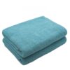 Set 2 prosoape de corp bumbac 100%, 600gsm, Somnart, 70x140cm, turcoaz