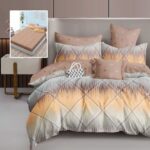 Lenjerie de pat finet 6 piese, cearceaf pat cu elastic, cearceaf pilota 200x230, 2 fete perna 50x70, 2 fete perna 70x70, Extra, Inimioare