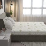 Saltea cu spuma poliuretanica Somnexpert 90x200, inaltime 17 cm, ortopedica, husa bumbac Aloe Vera detasabila si lavabila, rulata, fermitate medie