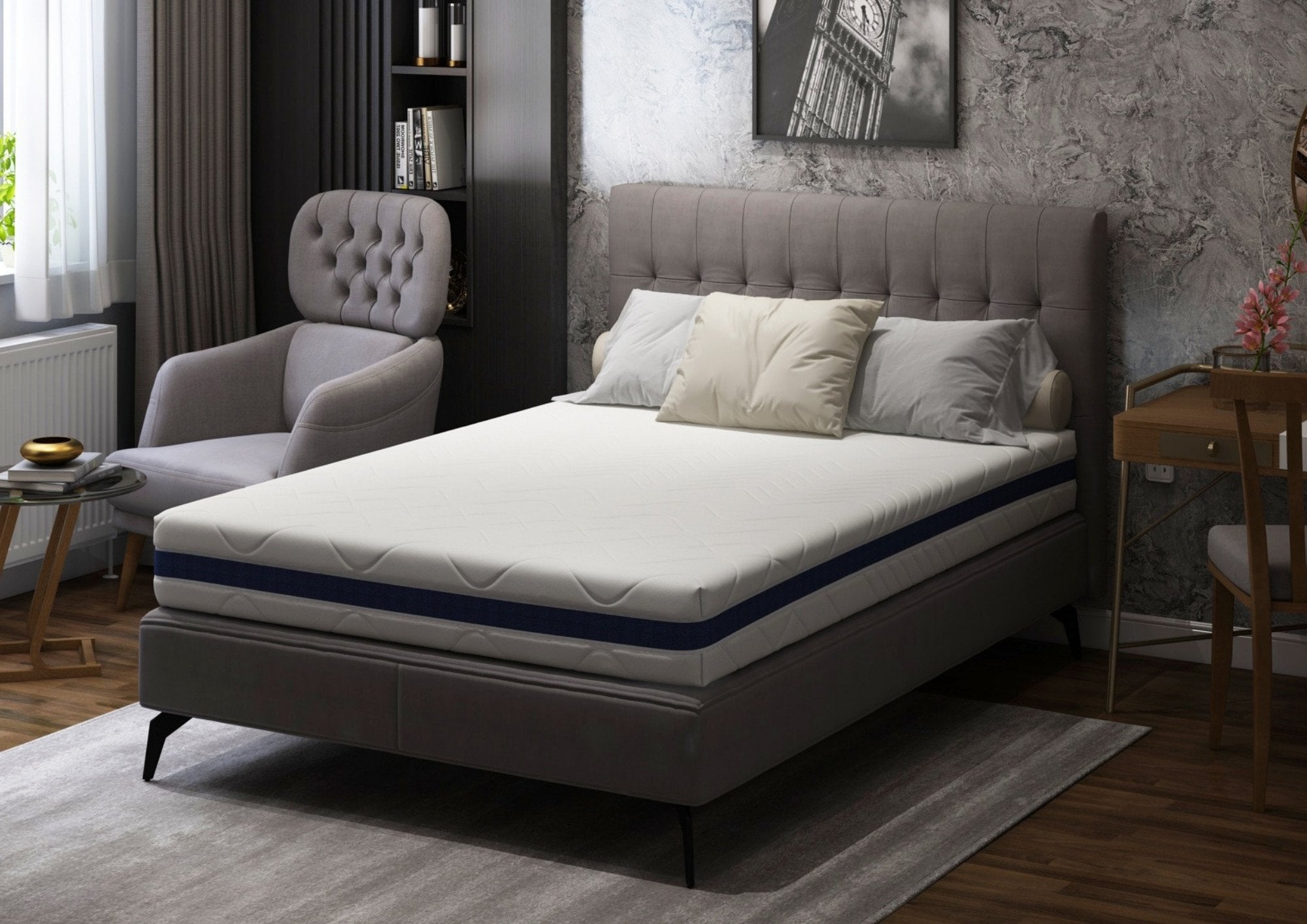 Optimax-Memory-3.jpg Saltea cu memorie Somnart Optimax Memory 150x190, inaltime 18cm, husa 3D detasabila si lavabila, rulata, cu manere, fermitate medie - imagine 1