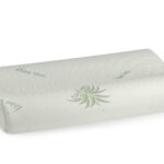 Perna ergonomica Memory Aloe Vera Somnart, sustinere exacta pentru gat si cap, husa detasabila, 42x72x12 cm