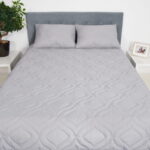 Pilota de vara 180x200 Somnart Belina, microfibra, lavabila la masina, vidata, Gri