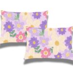 Set 2 Perne matlasate Belina, microfibra imprimata, 50x70 cm, Spring Bloom