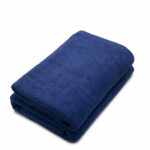 Set 2 prosoape de corp bumbac 100%, 600gsm, Somnart, 70x140cm, bleumarin