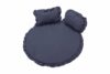 Set covoras impermeabil cu volan + 2 perne SomnArt, din in, Albastru