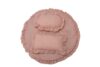Set covoras impermeabil cu volan + 2 perne SomnArt, din in, Roz - imagine 2