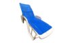 Saltea cu interior vatelina Somnart 60x190, inaltime 1 cm, pentru ?ezlong, doua segmente, husa impermeabila, culoare albastru