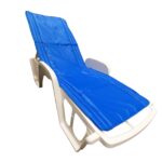 Saltea cu interior vatelina Somnart 60x190, inaltime 1 cm, pentru ?ezlong, doua segmente, husa impermeabila, culoare albastru