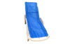 Saltea cu interior vatelina Somnart 60x190, inaltime 1 cm, pentru ?ezlong, doua segmente, husa impermeabila, culoare albastru - imagine 2