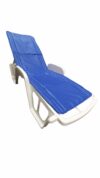 Saltea cu interior vatelina Somnart 60x190, inaltime 1 cm, pentru ?ezlong, doua segmente, husa impermeabila, culoare bleumarin - imagine 6