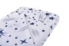 Lenjerie patut bebe, SomnART, cearceaf pat 60x120x10 cu elastic, cearceaf pilota 80x110, perna joasa 20x35, Stelute