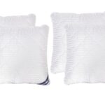 Set 4 Perne matlasate microfibra Striata 70x70 cm