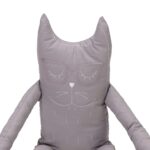 Perna in forma de pisica SomnArt, bumbac, umplutura lavanda, Gri