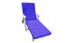 Saltea cu spuma poliuretanica Somnart 60x190, inaltime 4.5 cm, pentru ?ezlong, doua segmente, husa impermeabila, culoare bleumarin - imagine 10