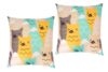 Set 2 perne Somnart Cat, 70x70 cm, microfibra