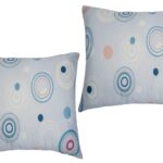 Set 2 perne matlasate Circles Somnart 70x70 cm, microfibra