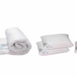 Set pilota 180x200 cm, 200g si 2 perne 50x70 cm si 2 perne 40x40 cm HypoallergenicMed Somnart, microfibra matlasata