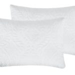 Set 2 Perne 50x70 Somnart Belina, microfibra, lavabile la masina, vidat, alb