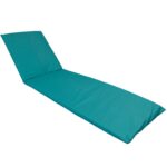 Saltea cu spuma poliuretanica Somnart 60x185, inaltime 4 cm, pentru ?ezlong, doua segmente, husa impermeabila, culoare turcoaz